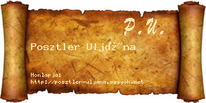 Posztler Uljána névjegykártya